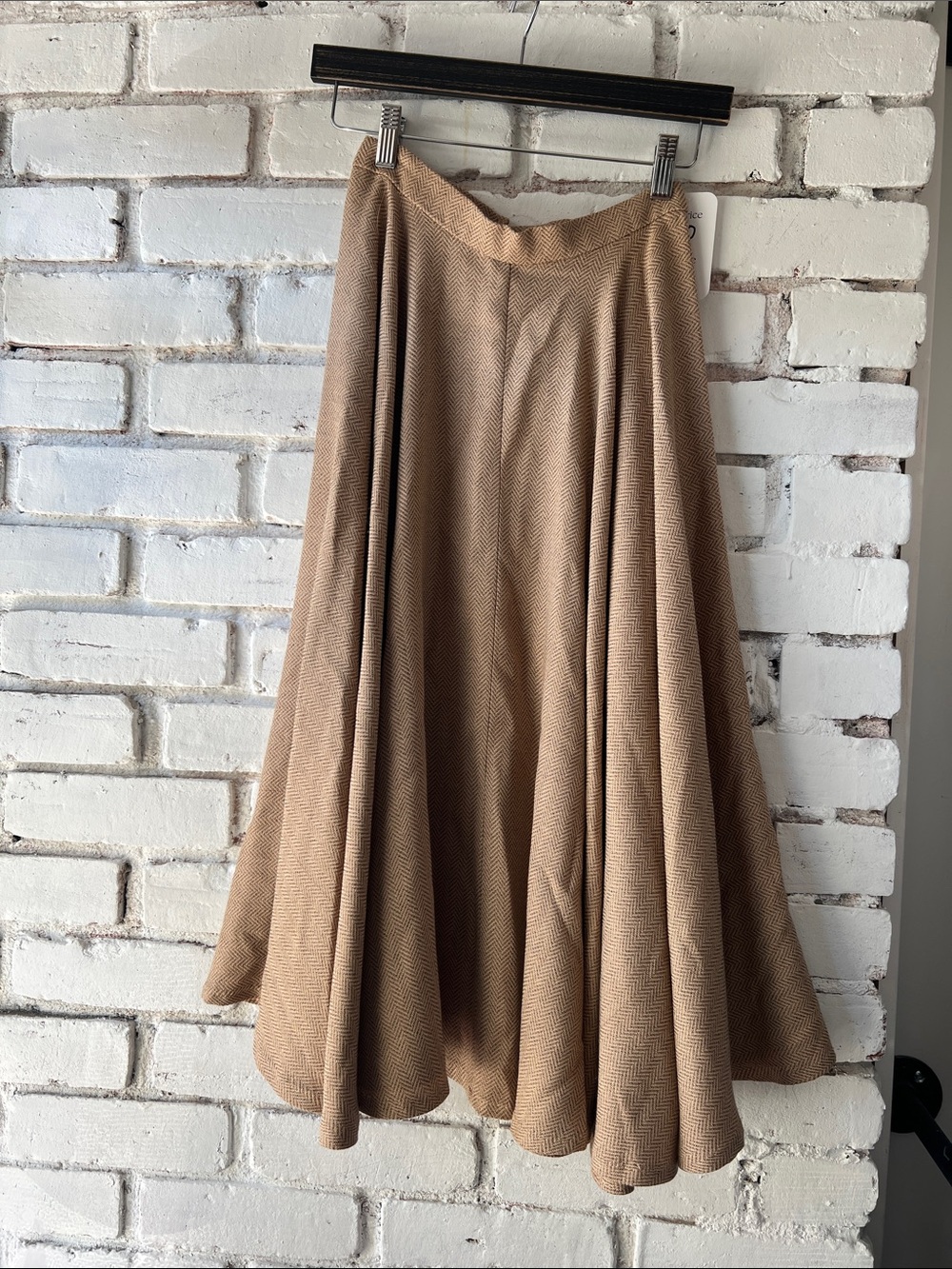 Vintage Tan Full Circle Skirt
